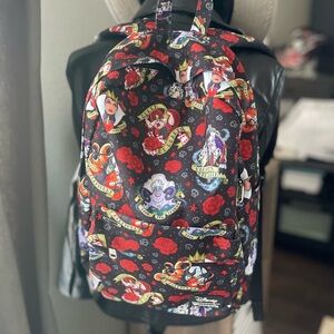 Disney Black and Red Cartoon Character Backpack
